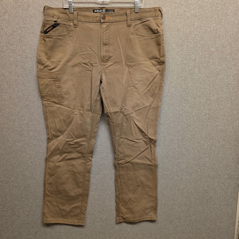 Ariat Rebar M4 DuraStretch Work Pants 40x32 Field Khaki 10030239
